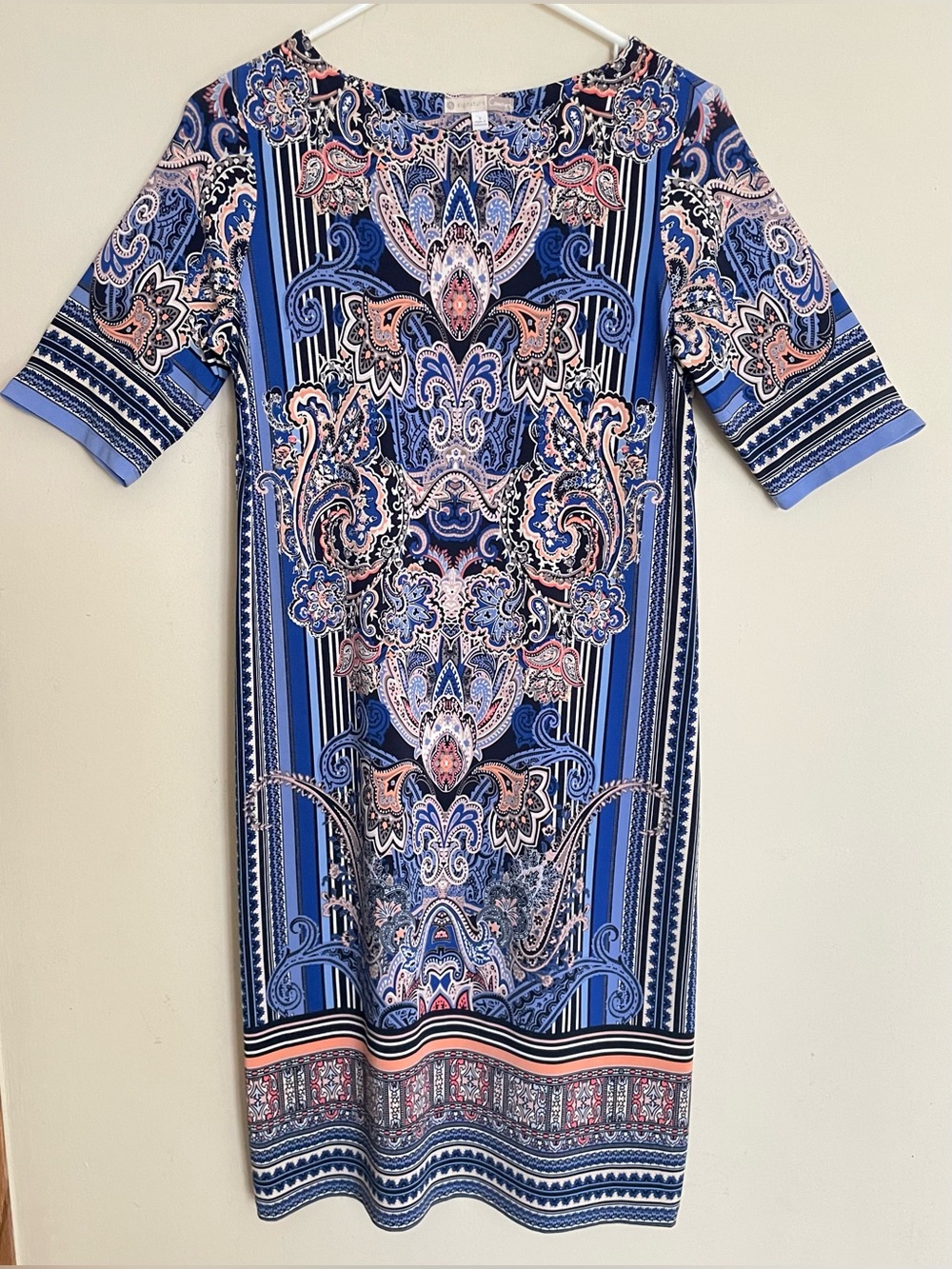 Signature Camryn Paisley Print Short Sleeve Dress
